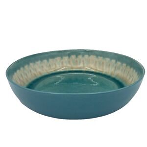 BAUM Shibori Aqua Turquoise 9" Serving or Pasta Bowl